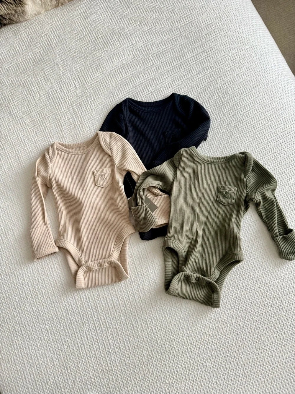 GAP 3-Pack Baby First Tiny Ribbed Long-Sleeve Bodysuits & Pants